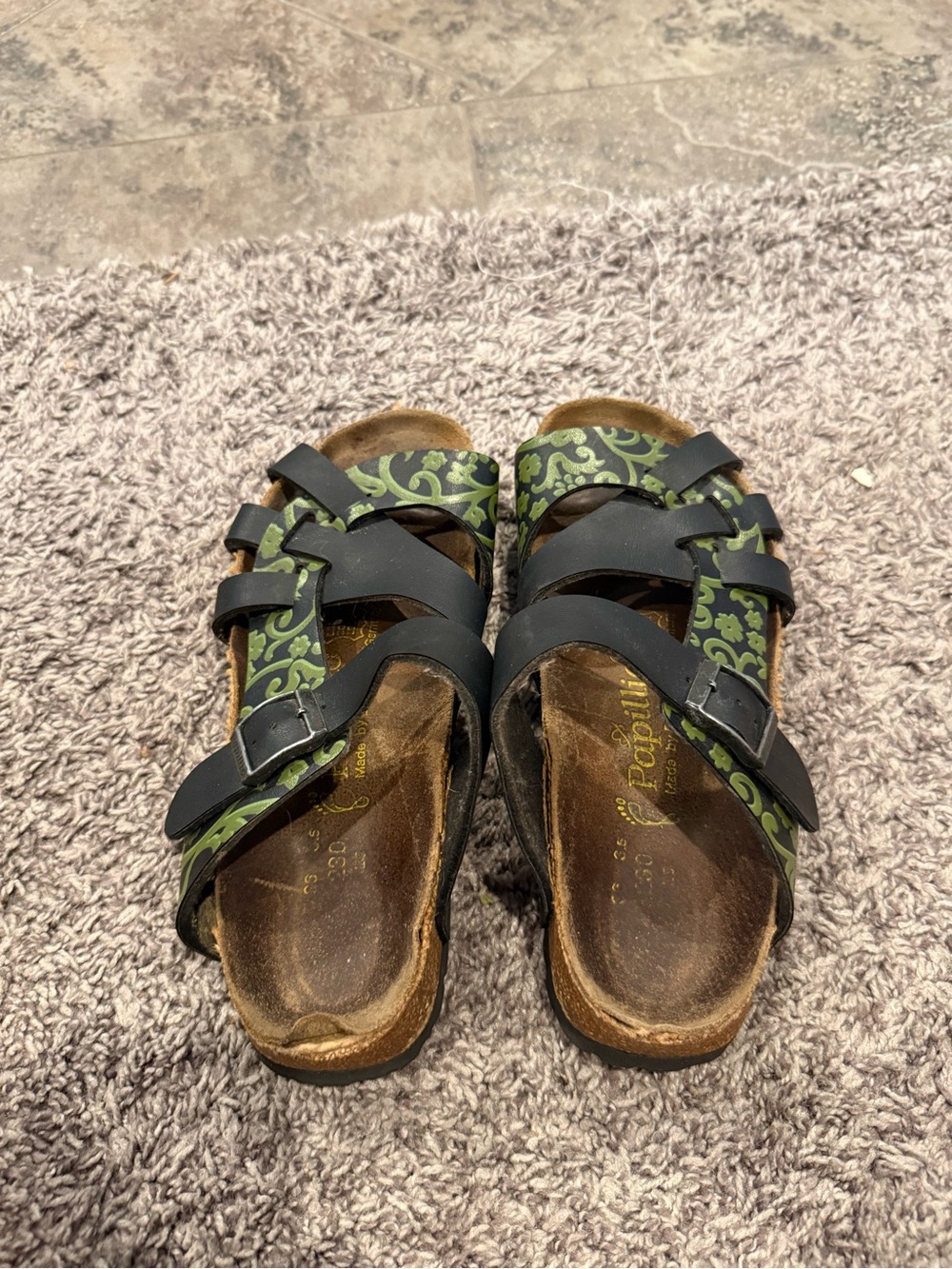 🤍Papillio Birkenstock Pisa Sandals Womens green condition as shown